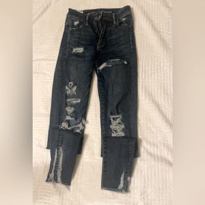 American Eagle Super Hi Rise Next Level Stretch Jegging Short Length in size 00